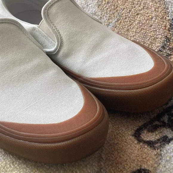 Vans Slip-On Pro Shoes Sneakers Pearl Gum White Tan Size 9 Women’s = 7.5 Mens - Picture 15 of 16